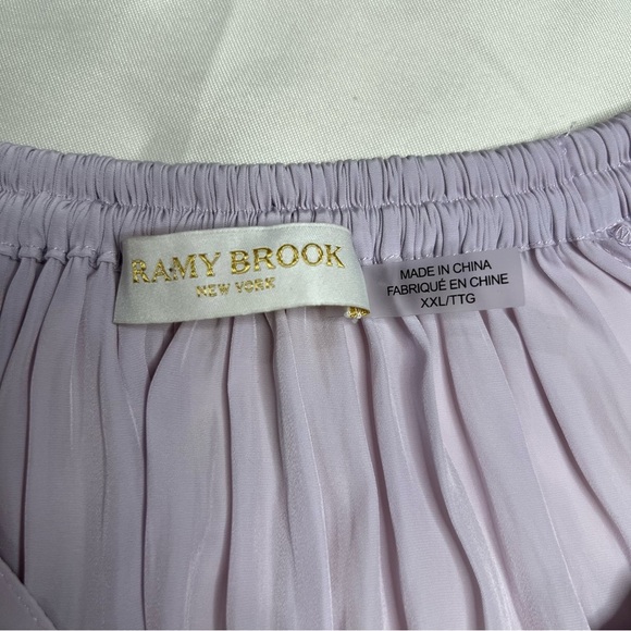 Ramy Brook Reggie Peasant Blouse in Pale Lavender Size XXL - Picture 6 of 13